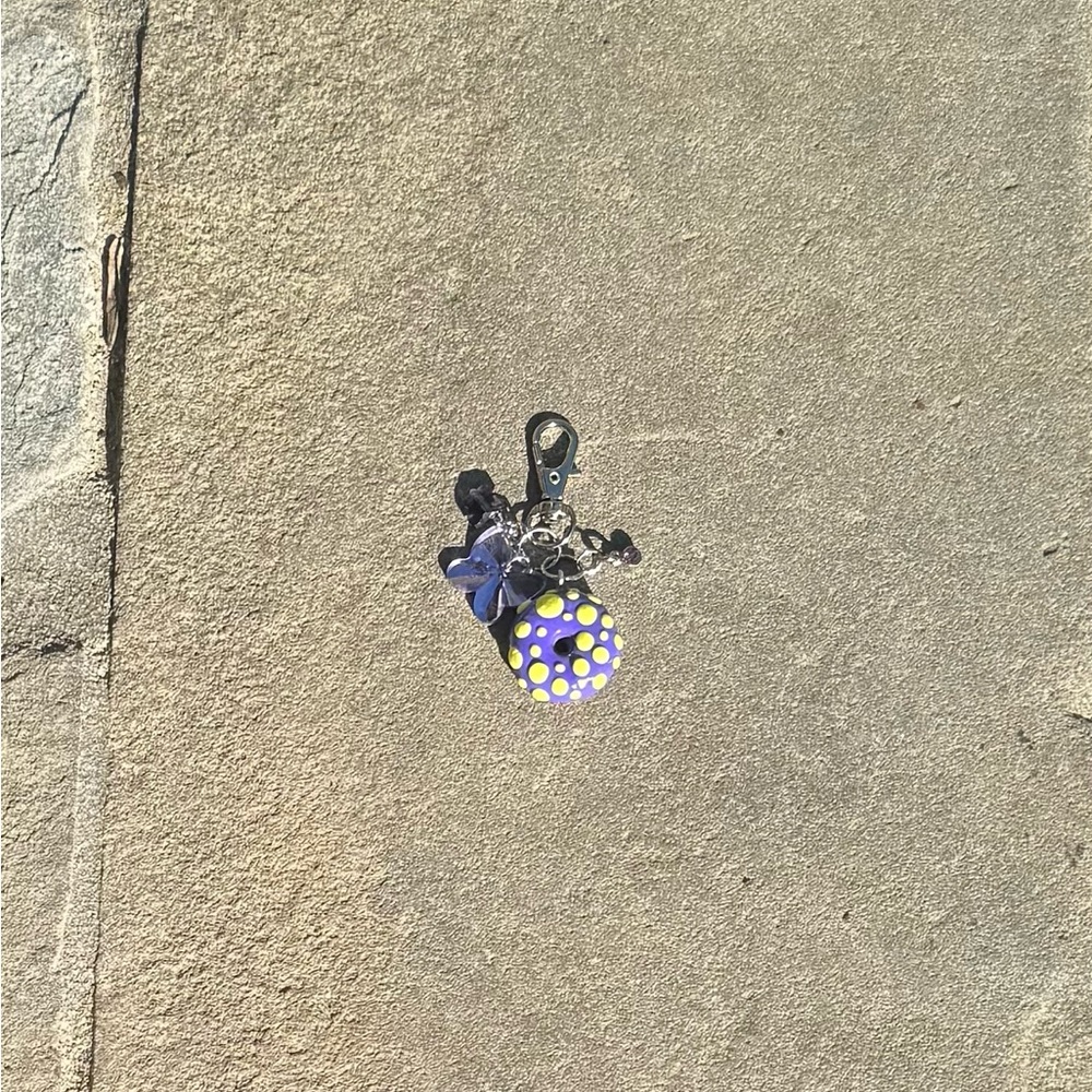 Polka Dot Charm with Blue and Yellow Accents